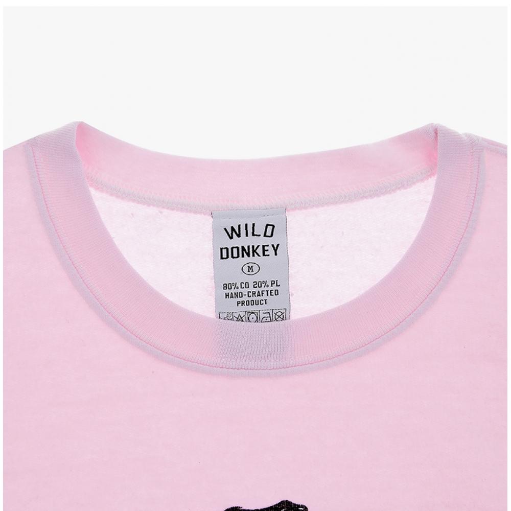 Wilddonkey Snoopy Unisex Sweatshirt Fg Bicycle Dyed Light Pink