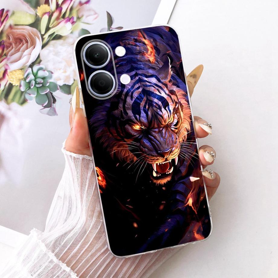 For Vivo Y05 Y11D 4G / Vivo Y11 5G Y21 5G Phone Case Soft Silicone Clera Cover Butterfly Dragon Cat Floral Painting Bumper Funda