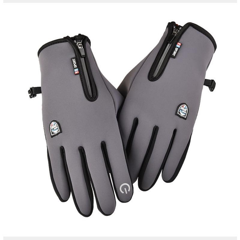 Warm Gloves for Men with Velvet Cold Proof Waterproof and Non Slip Outdoor Touch Screen Electric Car Autumn and Winter Windproof Riding Gloves