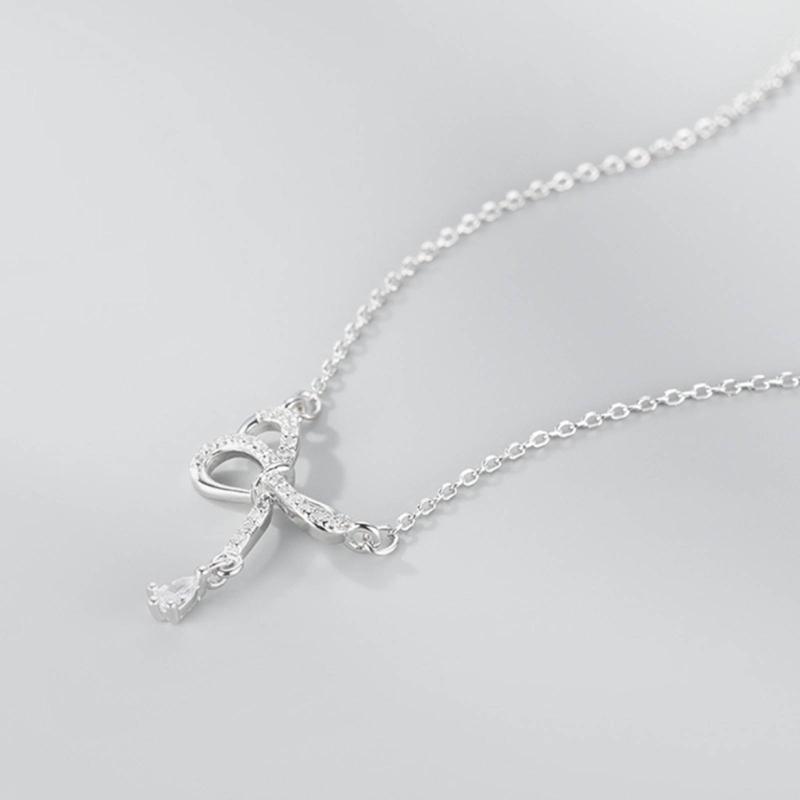 Blingbling Crystal Diamante Bowknot Necklace Clavicle Chain Gifts for Girls Present Sexy Diamante Clavicle Chain