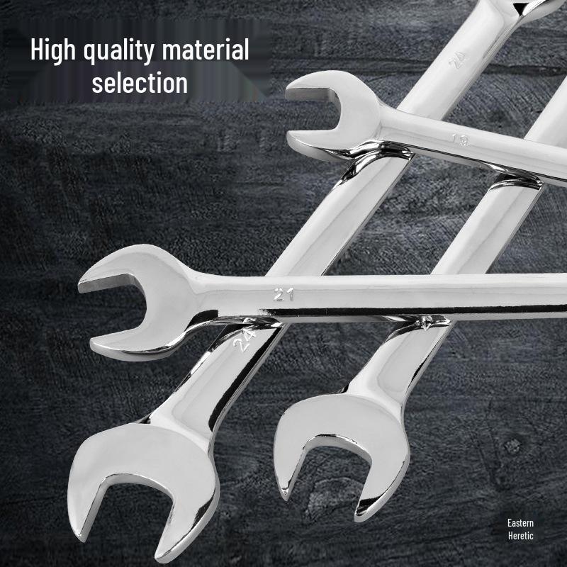 6-32mm Flower Double-Ended Open-End Wrench, Multi-Purpose Mirror Finish Tool for Auto Repair