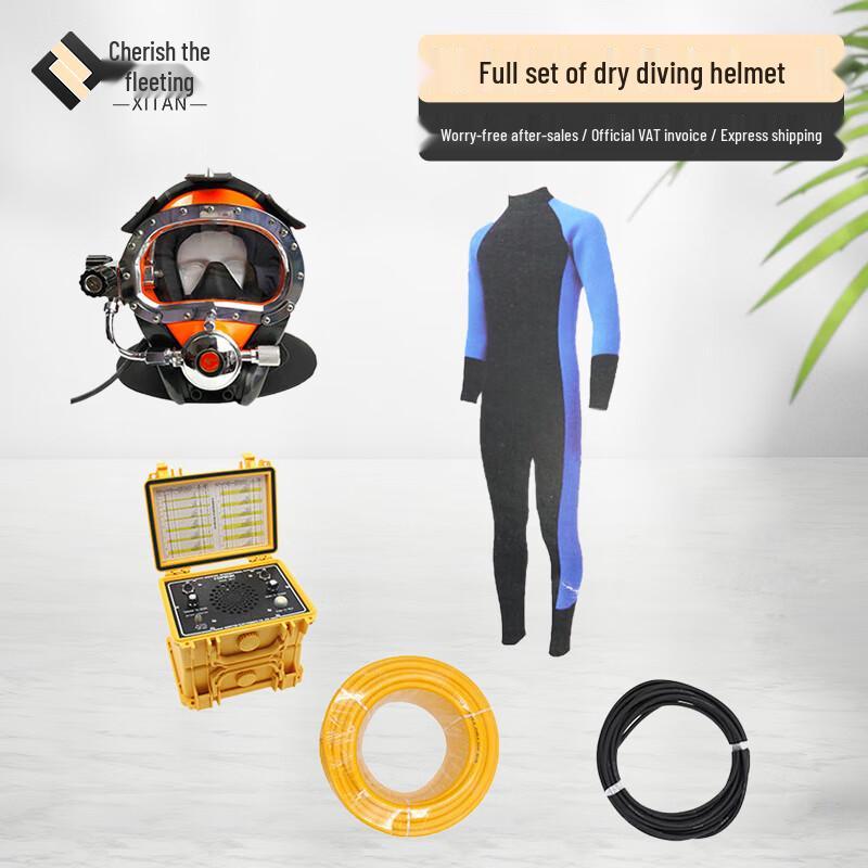 Professional Full Dry Diving Helmet Set