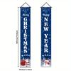 Merry Christmas Couplet Banner 1 Pair Polyester Indoor Outdoor Decor