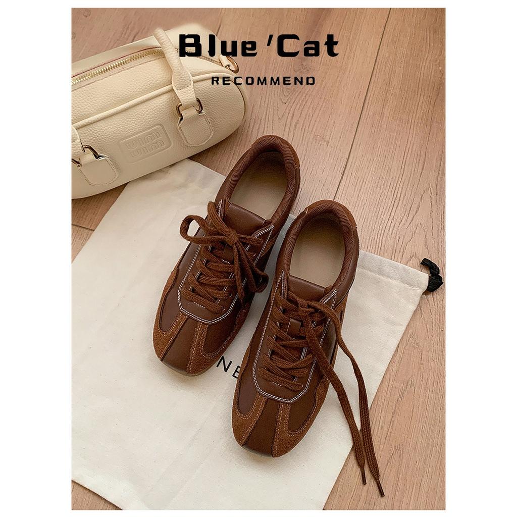 Sheepskin~ inner height increase 5cm ballet training shoes women's 2025 new Maillard lace-up casual sports shoes Forrest Gump shoes