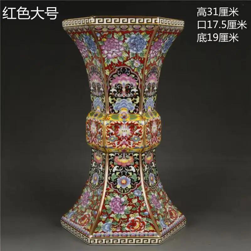 

Ваза керамическая эмалированная цветная большая емкость картина с изображением растений и цветов классическое настольное украшение цветочная композиция современныйпростота