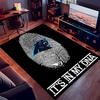 1pc Carolina Panthers Print Area Rug - Soft,Washable Non-Slip Indoor Mat for Office Chairs,Living Room,Home Office Decorative Rug