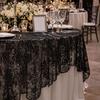 Baizihuahu Lace Tablecloth, Floral Table Cover, Retro Scalloped Tablecloth for Dining Table, Rustic Wedding Party Bridal Shower Decor