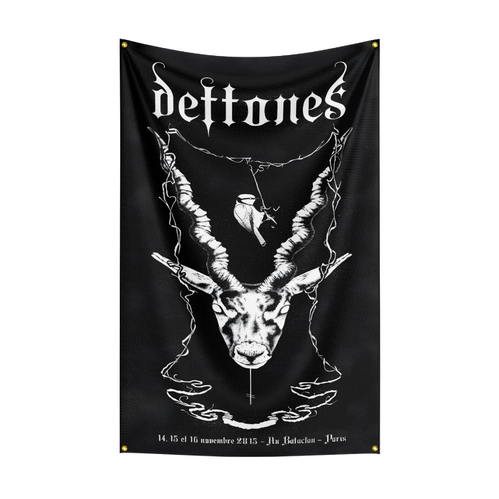 Retro Band D-Def-to-nes Flag Custom Flags Wall Hanging Tapestry Outdoor Decorative flag Background Blanket for Garage Room
