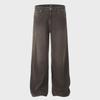 Vintage Braune Locker Geschnittene Weitbeinjeans für Jungen und Mädchen