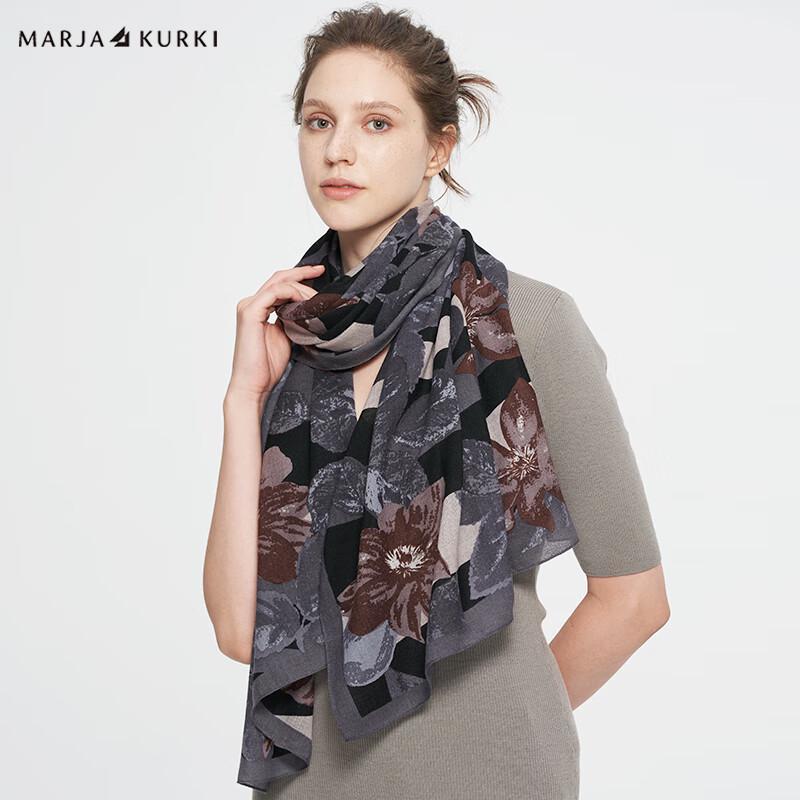 

MARJA KURKI Wool & Cashmere Blend Printed Shawl