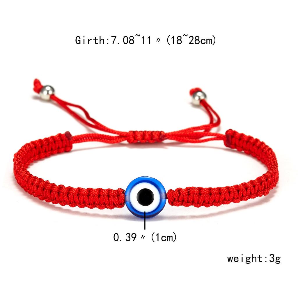 Turkish Blue Evil Eye Handmade Braided Red Black Rope Bracelet For Women Men Lucky Friendship Jewelry Adjustable Couple Bracelet
