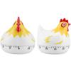 Jadeshay Kitchen Chicken Pattern Baking Timer,Chicken Pattern Countdown Kitchen Timer Reminder for Cooking Baking(White)