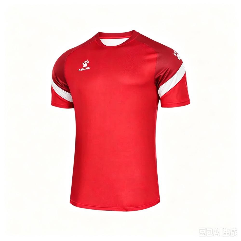 KELME Men Short‑Sleeve Soccer Jersey Quick‑Dry Breathable Sports T‑Shirt Adult Football Training Tee Athletic Sportswear