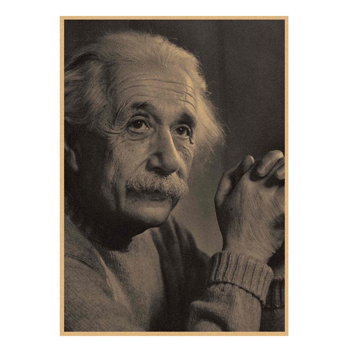 Einstein "Imagination Over Knowledge" Retro Kraft Paper Wall Poster 504