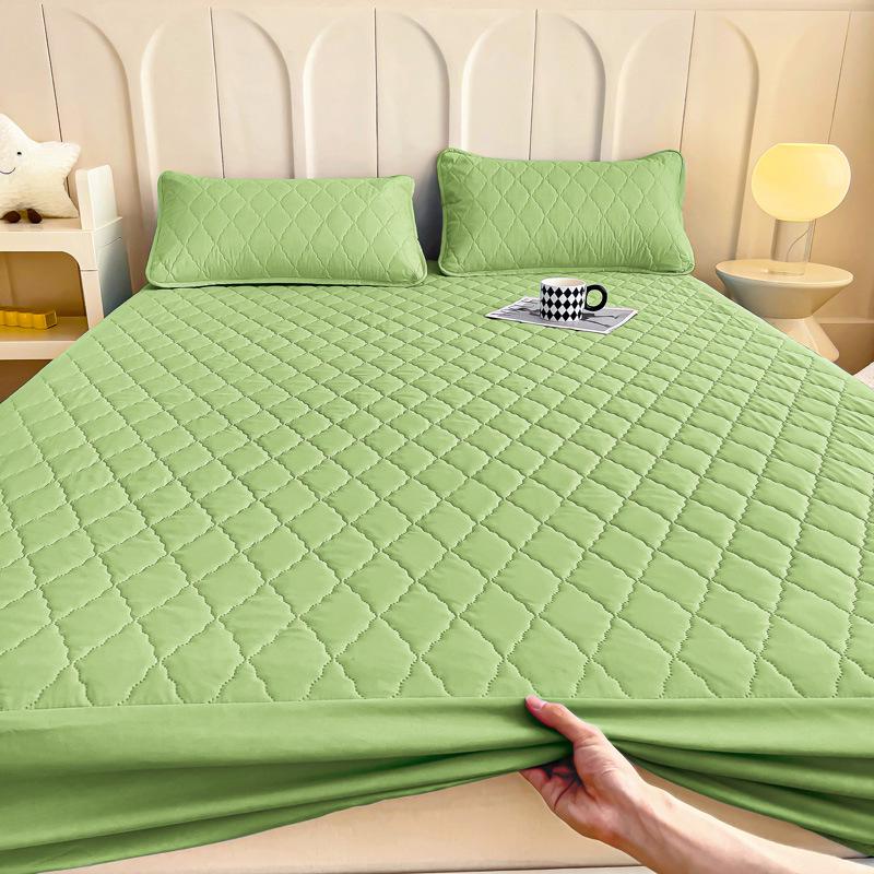 Wasserdichter Rutschfester Gesteppter Spannbettlaken-Schutz - Staubdichte Matratzenauflage für Wohnheim