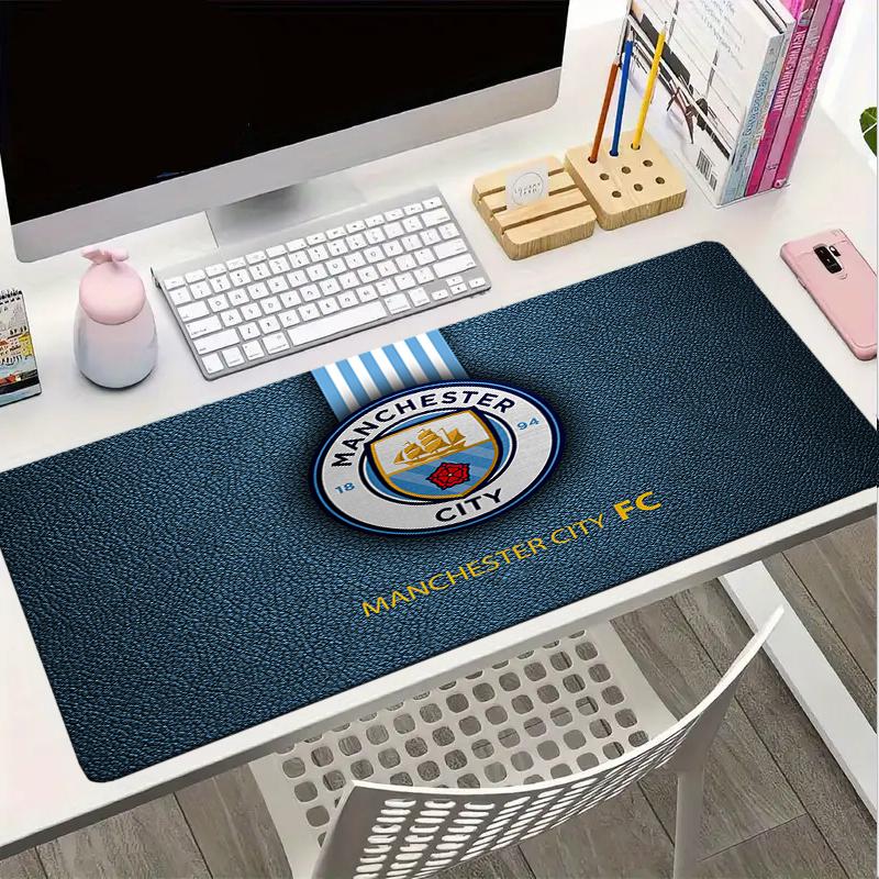 Tappetino per mouse con stemma del Manchester United, Tappetino per mouse da gaming, Tappetino per tastiera, Decorazione da scrivania per computer portatile, Regalo per tifoso, Regalo di compleanno