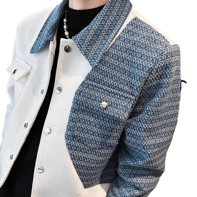 Herren Frühling und Herbst Neue Trendmarke Splicing Lässige Jacke auf Kleidung