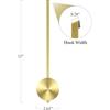 NiHome Quartz Wall Clock Pendulum Replacement - Aluminum Traditional Mechanical Retro Clock With High Gloss Pendulum (Gold)