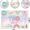 2D "Two Sweet" Donut Themed Birthday Backdrop for Studio, Photoshoot & Wall Decor
