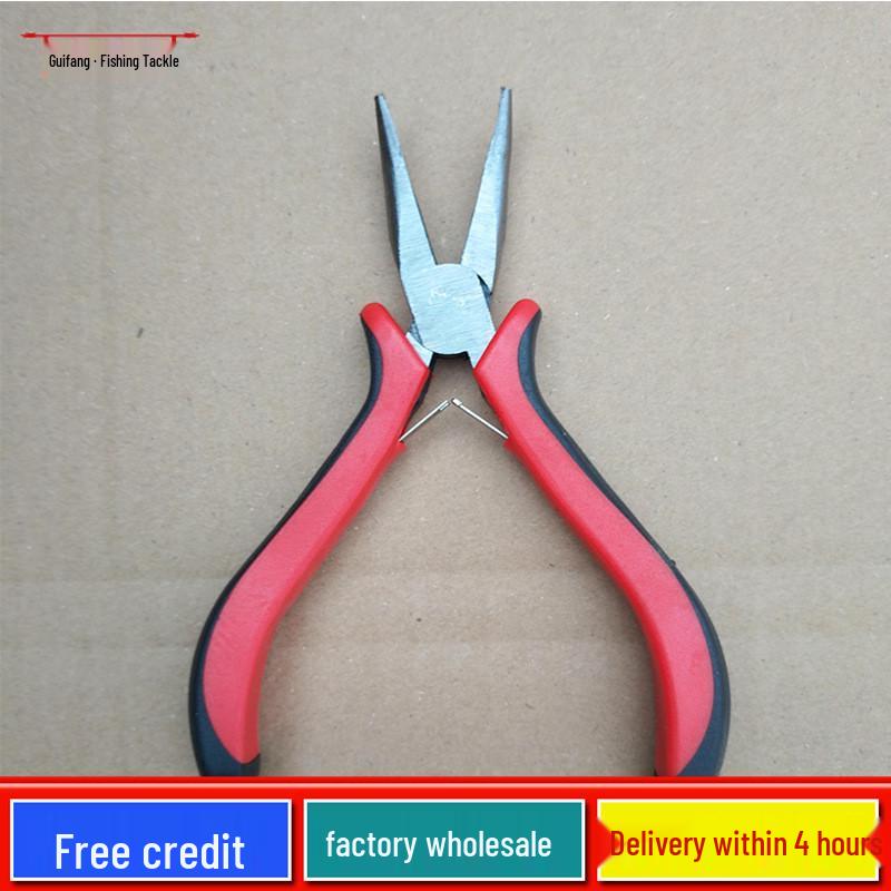 Multi-Purpose Fishing Pliers: Clamping, Flat-Nose, Bent-Nose, Hook Tying Tool Accessories.