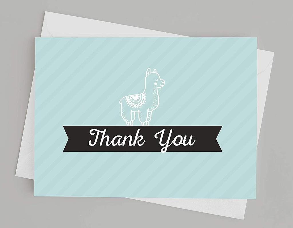 Drága szuvenír babazuhany köszönőlevelek Hajtogatott üres üdvözlőlap fehér borítékokkal - 36