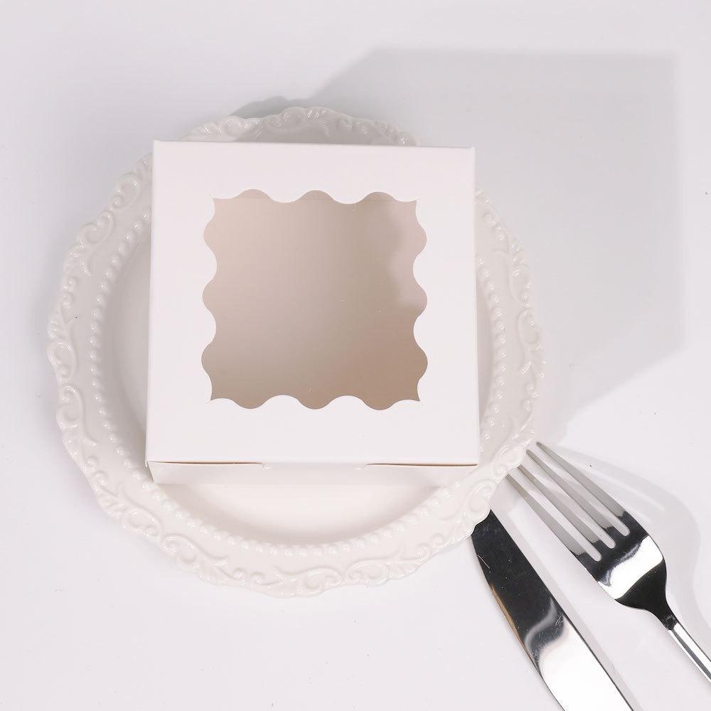 50pcs Kraft Paper Boxes with Window White Gift Box with Labels and Hemp Ropes Treat Boxes Party Favor Boxes Packaging Box for Soap Gift Wrap Boxes