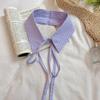 Plaid Fake Collar Women Detachable Collars For Women False Collar Lolita Lapel Tie Shawl Wrap Decoration