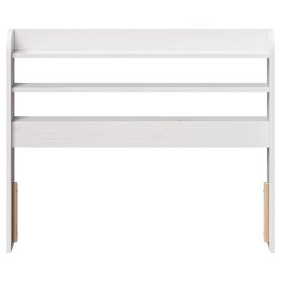 Headboard with Shelves White 90 Cm Solid Pine Wood