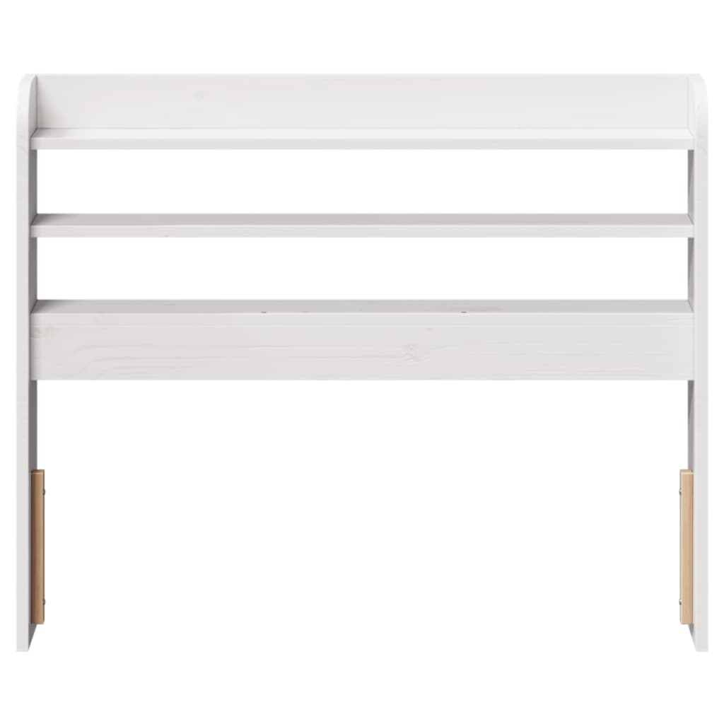 Vidaxl Wezgłowie Do Łóżka, Z Półkami, Białe, 100 Cm, Drewno Sosnowe