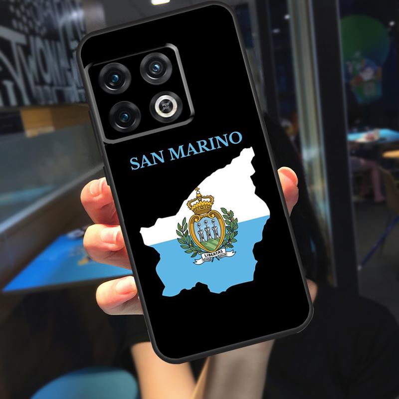 San Marino Flag Funda For OnePlus 12R 13 R 12 11 9 10 Pro 8T 9RT 10T OnePlus Nord 4 CE 2 3 Lite N20 N30 Case
