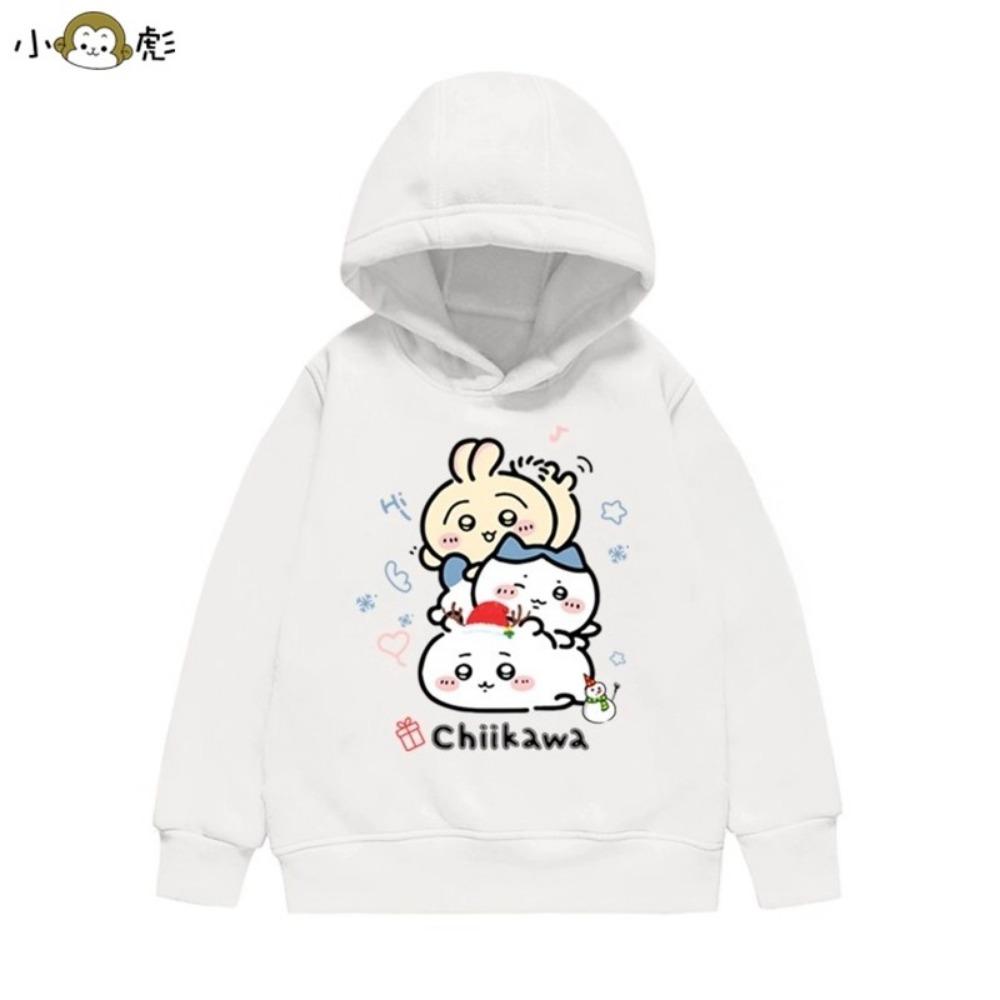 Children's Autumn and Winter Christmas Joint Jiyi Kawa Hooded Sweatshirt Printed Boys and Girls Children's Casual Pullover