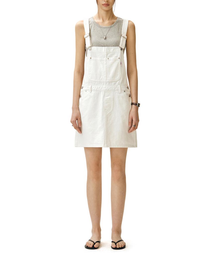 Deketeuumeon Signature Bib Overalls Skirts Dcwop002White