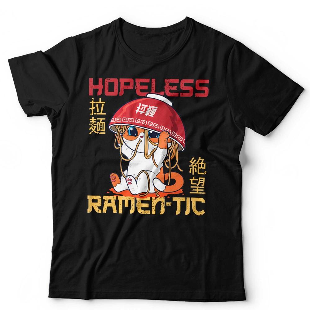 

Valentines Tshirt Hopeless Ramen-tic Unisex Noodles Cute Cat Kitten Japanese 4XL