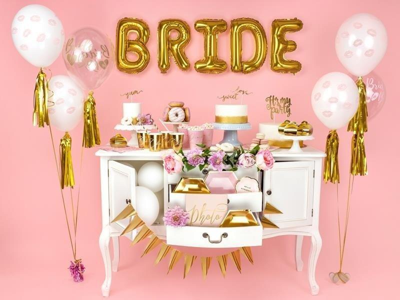 Balony 30Cm, Bride To Be, Crystal Clear Przeźroczyste (1 Op. / 6 Szt.)