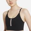 Nike Fan-Shaped Trim Low-Intensity Support Sports Bra Women Underwear Black CZ7645-010