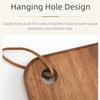 New Double-sided Use Wooden Cutting Board Portable Hanging Hole Cutting Board Durable Fruit Cutting Board Kitchen Tools