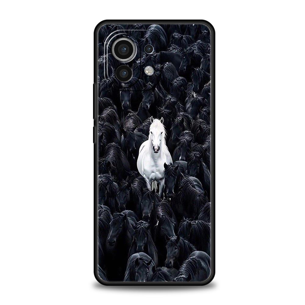 Coque de téléphone pour Xiaomi Mi 17 15 14 13 12 11 Ultra 15T 14T 13T 12T 11T Pro Lite 5G TPU Souple Capas Cheval Animal Fundas Capas