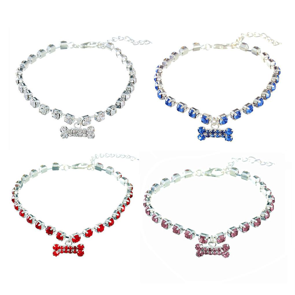 

Набор из 4 ошейников со стразами для питомцев, кулон, ювелирные изделия, ожерелья, украшение, чокер, аксессуар для рождественской праздничной вечеринки