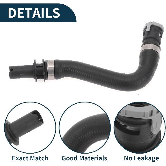Radiator Hose Heater Hose No.30636987 for Volvo S40 2004-2013 Black Rubber 1 Pc Warm Air Outlet Pipe Good Sealing