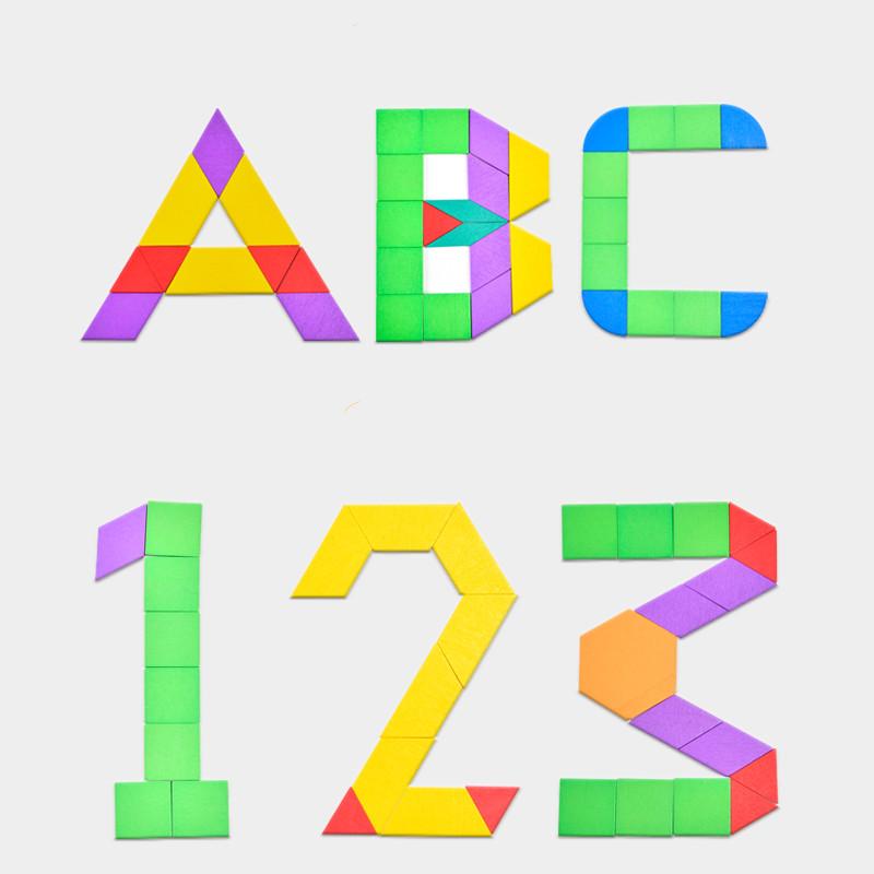 Wooden 3D Geometric Color Shape Jigsaw Puzzles Montessori Learning Brain Teaser Toys Creative Educational Gift for Kids