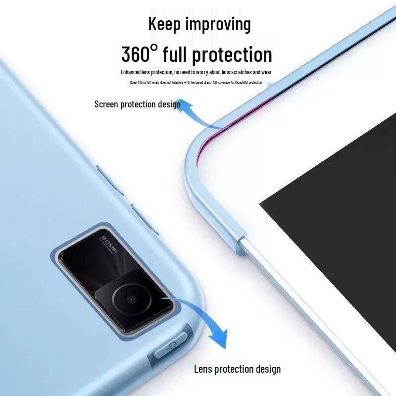 Capa Protetora de Silicone para Redmi Pad 2, Cobertura Total Anti-Queda para Xiaomi SE11/Pad 6S Pro.