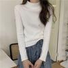 Long Sleeved Knitwear Pullover Women  2022 New Design Sense Small Majority Half High Collar Bottoming Shirt Sweater Female Top