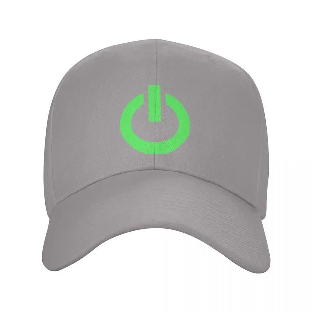 Power Button (green) Baseball Cap Hat Luxury Brand |-F-| Visor Cosplay For Man Women's