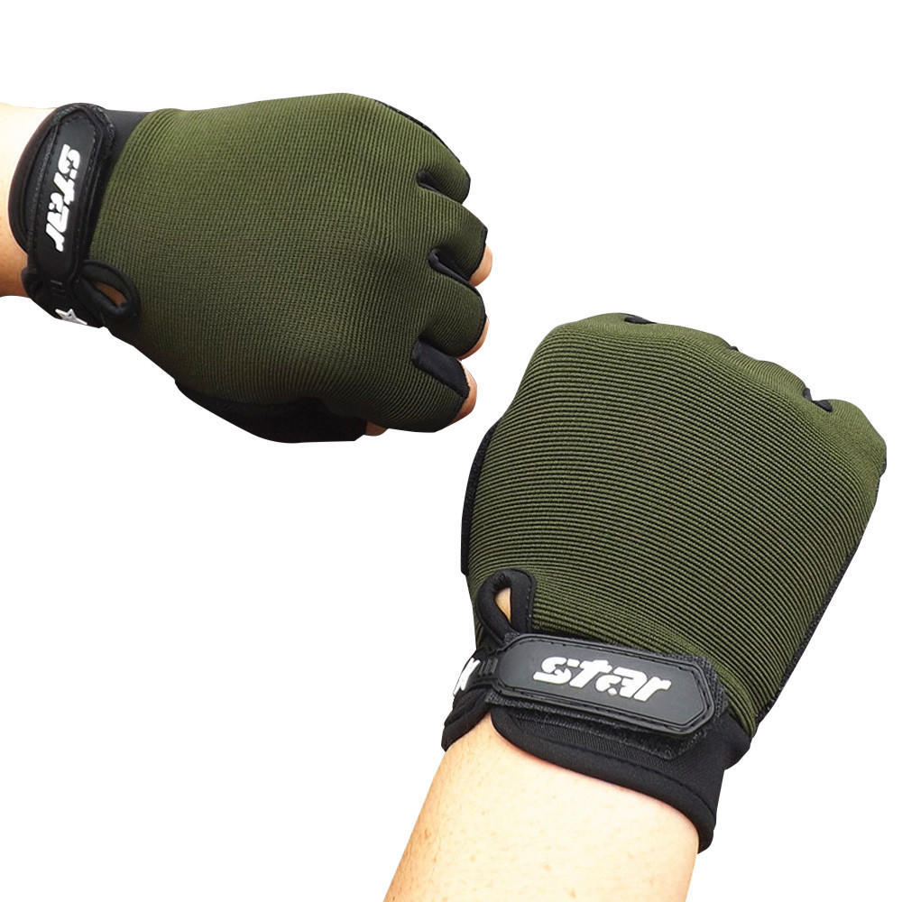 Men Antiskid Cycling Bike Fitness Sports Half Finger Gloves