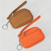 1Pcs Portable Pu Leather Women Mini Wallet Storage Bag Solid Color Students Coin Purse Large Capacity Zipper Wrist Key Bag