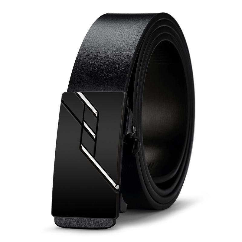 Men'S Belt Leather Automatic Buckle Cowhide Business Belt Men'S Casual Business Men'S Belt