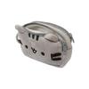 Chubby Gray Cats Stationeries Pouches Secure Zippers Soft Fabric Organizers For Home Office Use