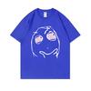 RAGE GUY Funny Meme T Shirt Manga Troll Face Be Me Pensive Red Eyes High Reaction Face T-Shirt Men Women Cotton Oversized Tshirt