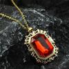 Same The Sandman Ruby Necklace Square Pendant Cos Props Birthday Christmas Gift