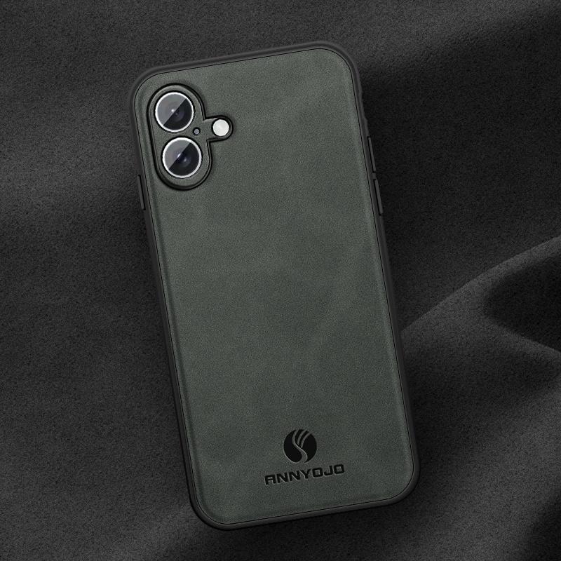 

Anti-Drop Cell Phone Cover Leather Case for Iphone 17 Pro Max Iphone17 16 Pro Plus Iphone16 Shockproof Protection Cases iPhone17 серый